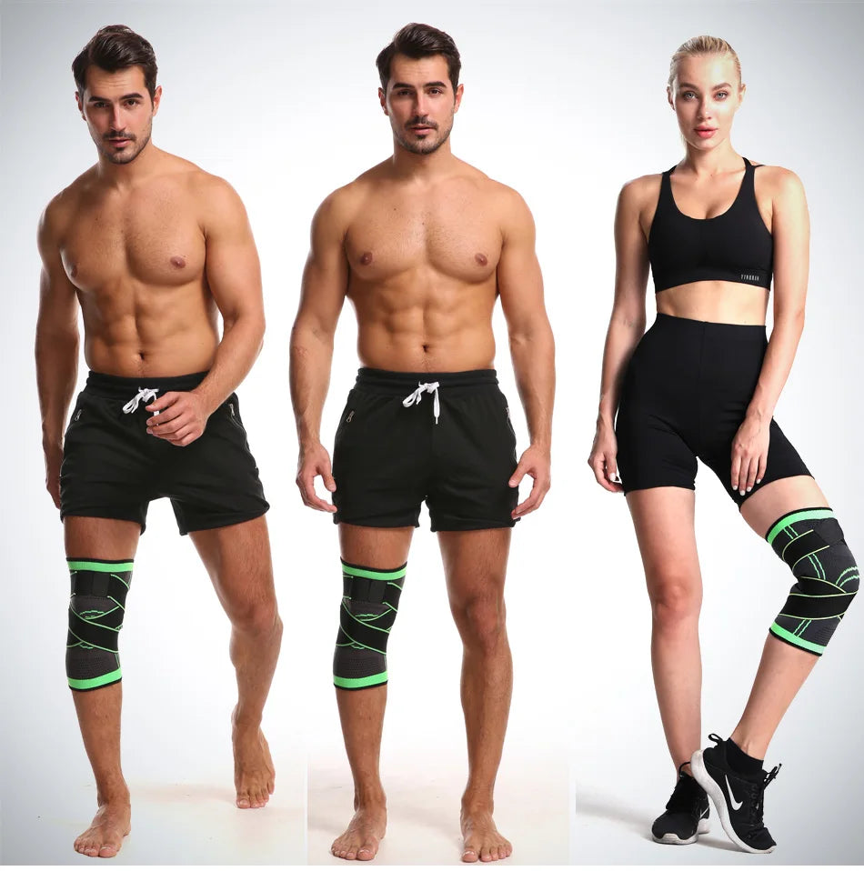 Knee Support, Open-Patella Stabiliser & Fully-Adjustable Neoprene Brace – Sports Injury Protection