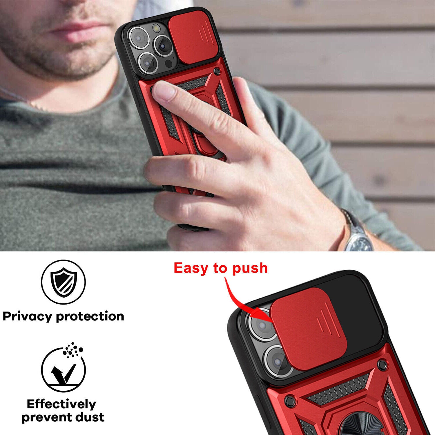 Lens Protector Shockproof Ring Case Cover For iPhone 11 Pro