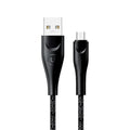 USAMS Smart Braided Micro USB Charger Charging Cable Data Cord Android Samsung - 1m, Black