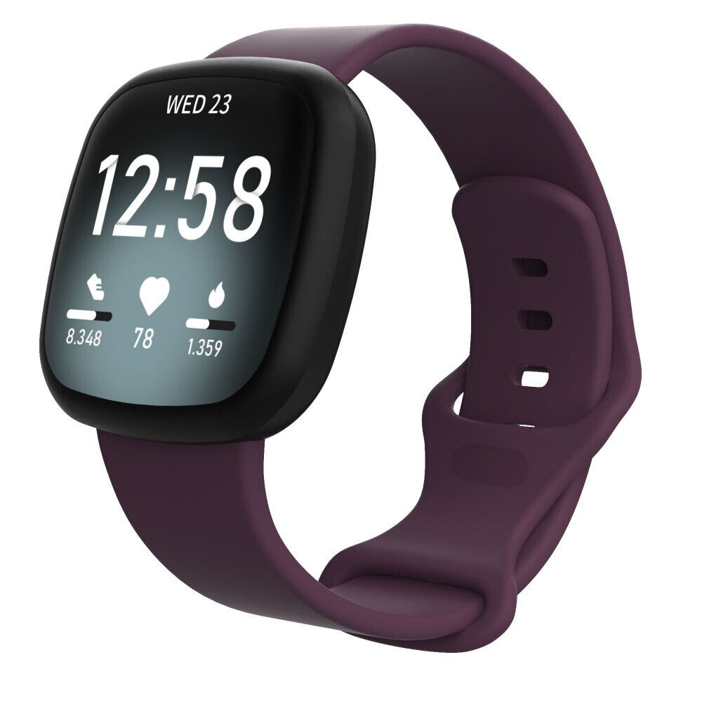 Silicone Replacement Strap Band For Fitbit Versa 3 (Purple)