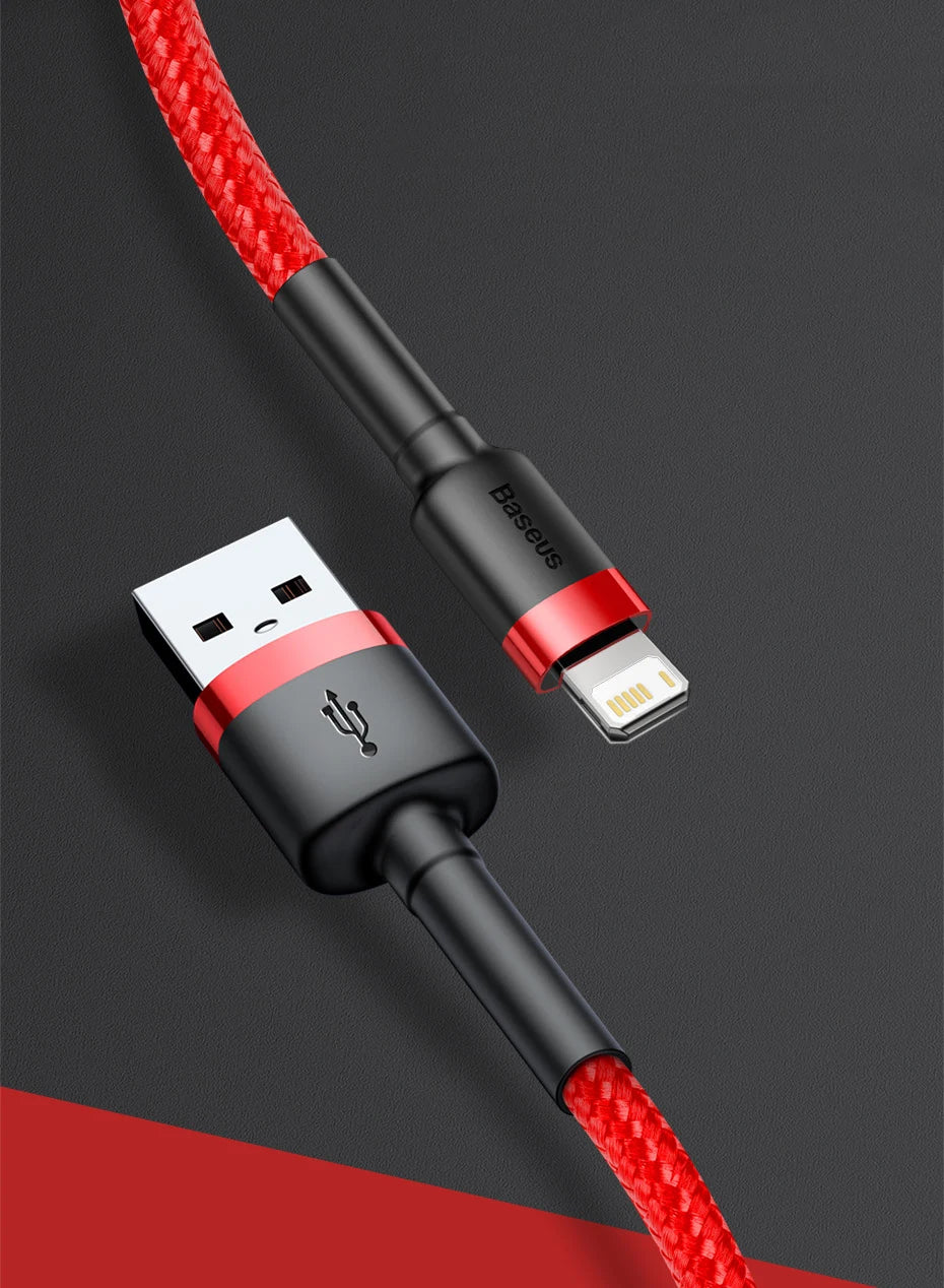 Baseus Cafule Lightning 0.5m (Red/black)