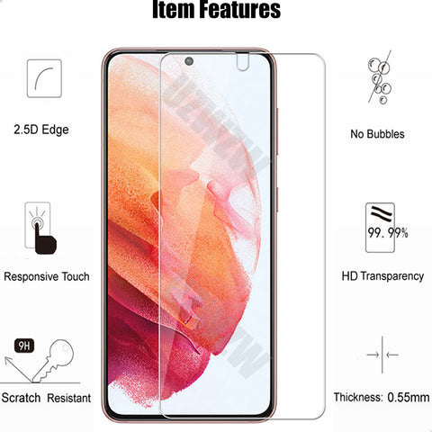 Nuglas Samsung S21 FE 3D Clear Tempered Glass Screen Protector