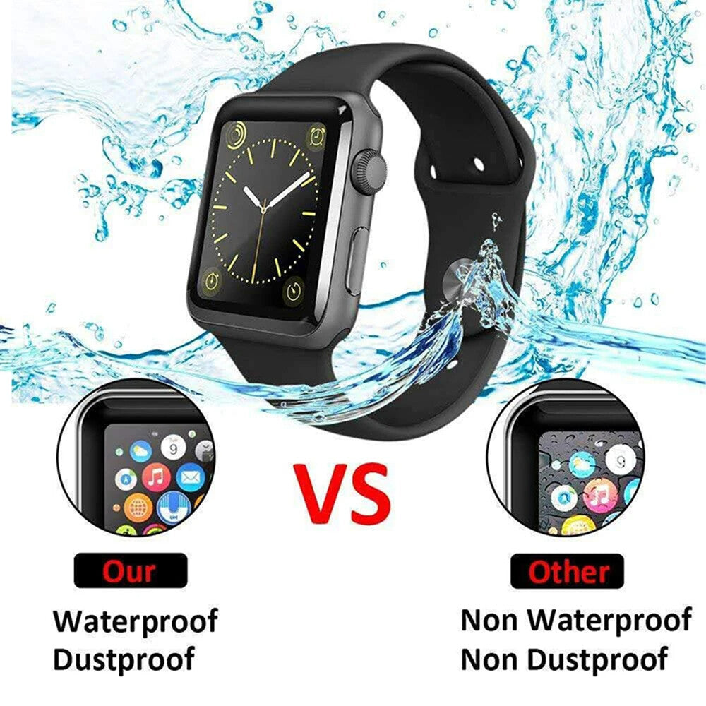 Apple Watch Clear Tempered Glass Screen Protector For Series Ultra 9 8 7 6 5 4 3 SE 9H Hardness, Anti-Fingerprint (44mm)