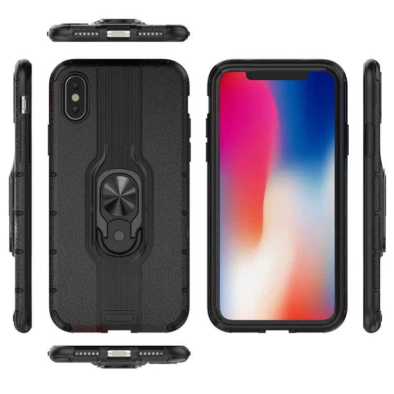 Shockproof Heavy Duty Case Ring Cover For iPhone 8/SE2/SE3