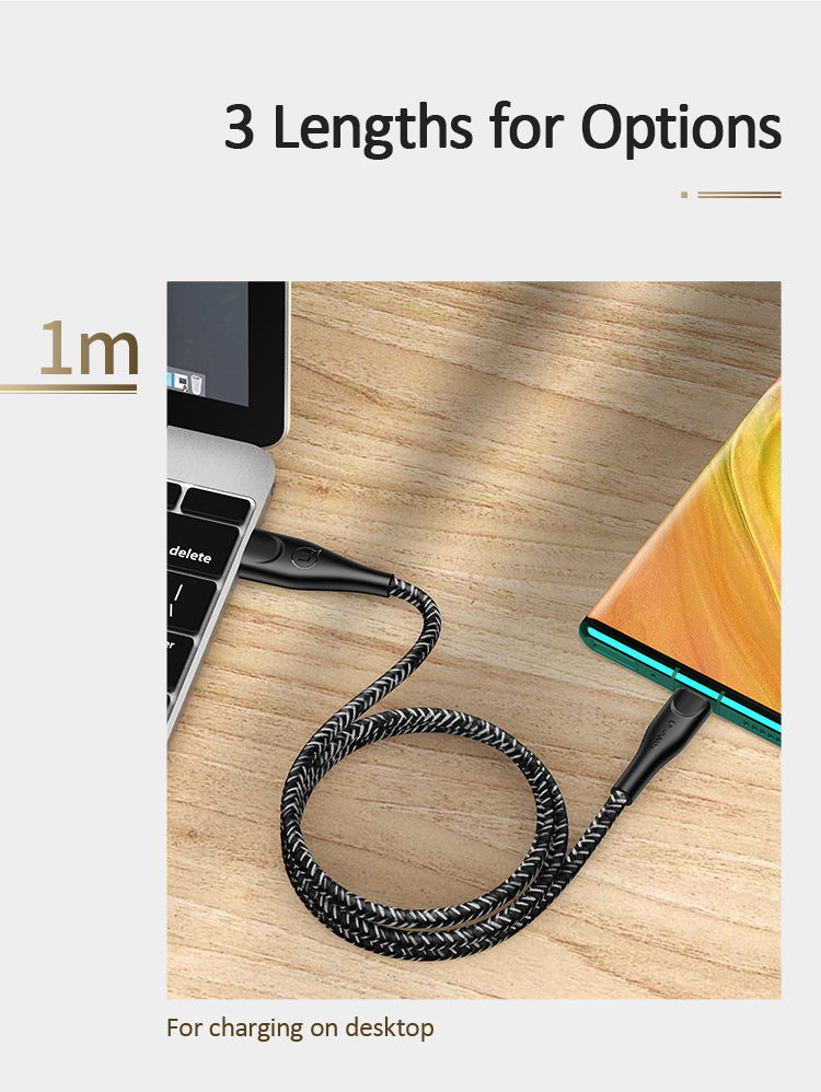Usams US-SJ398 U41 Type-C Braided Data and Charging Cable 3m