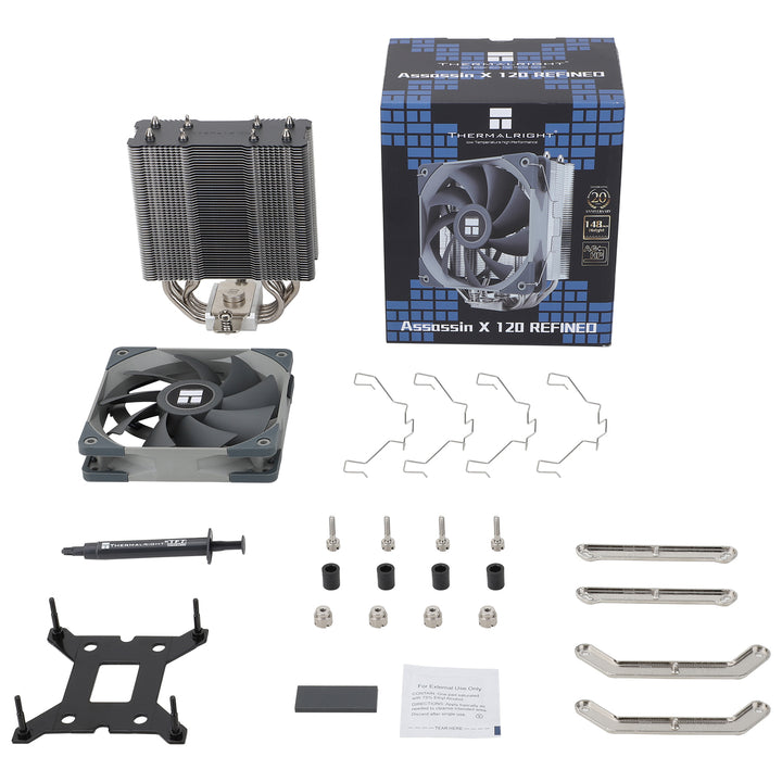 Thermalright Assassin X 120 Refined Intel: 115x/1200/1700/1851 AMD: AM4/AM5 4 Pin S-FDB Bearing