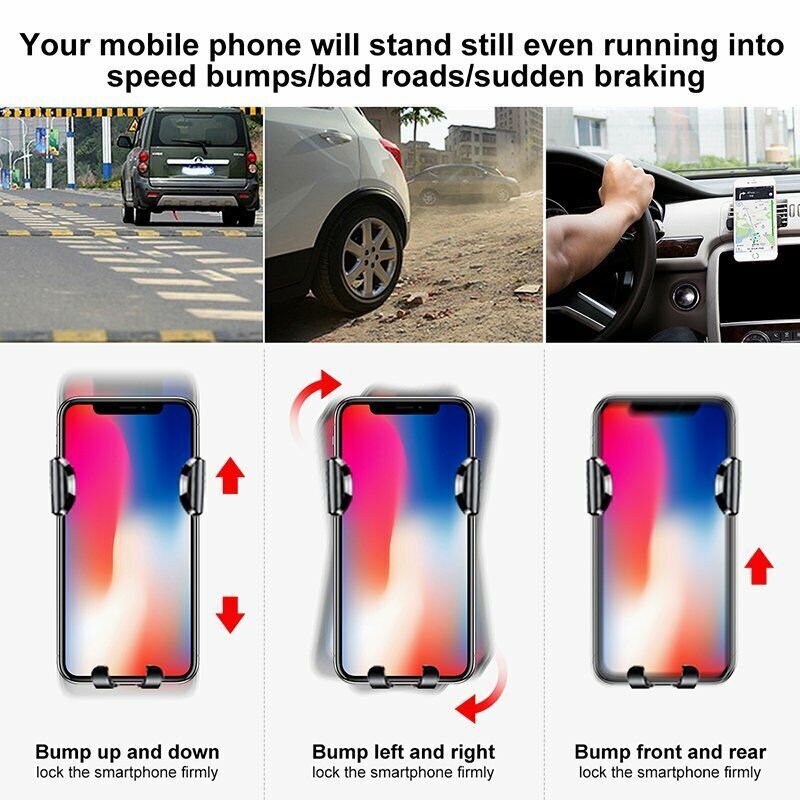 Baseus 360° Car Phone Holder Dashboard Windscreen Mount Multi-Angle (Red)