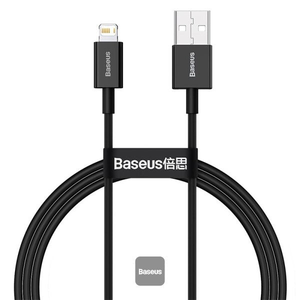 Baseus 2.4A USB To Lightning Fast Charging Cable Data Cord Charger Superior Series For iPhone iPad (1m)