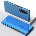 Mirror Shockproof Flip Case Cover Shockproof Anti-Scratch Clear View Electroplate Kickstand Anti-Scratch For Samsung S21