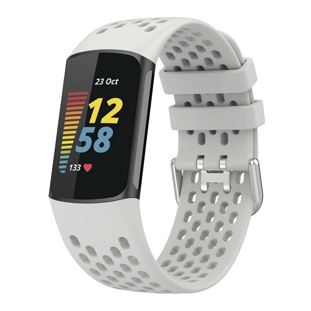 For Fitbit Charge 5 / 6 Waterproof Sport Band Strap Silicone Replacement Wristbands