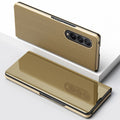 Mirror Shockproof Flip Case Cover Shockproof Anti-Scratch Clear View Electroplate Kickstand Anti-Scratch For Samsung S20 Ultra
