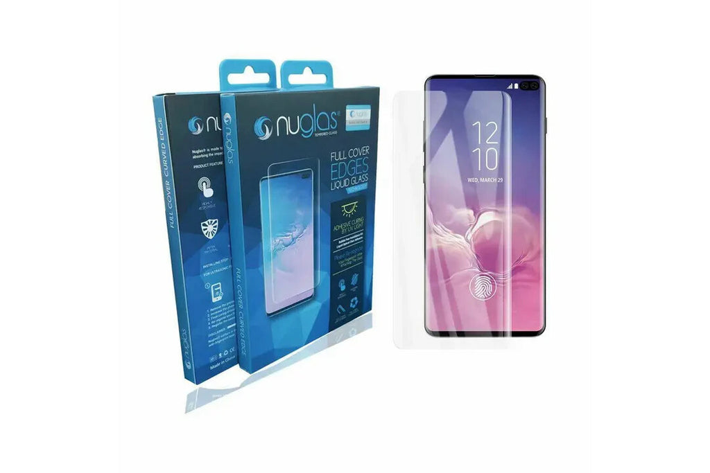 Nuglas Samsung S22 S21 S20 Note 20 Ultra UV Glue Clear Tempered Glass Screen Protector