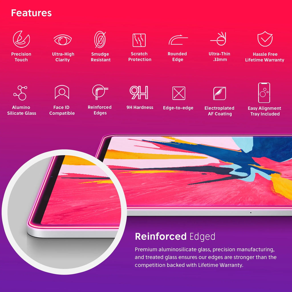 iPad Pro Air Mini (10.9/11) Clear Tempered Glass Screen Protector