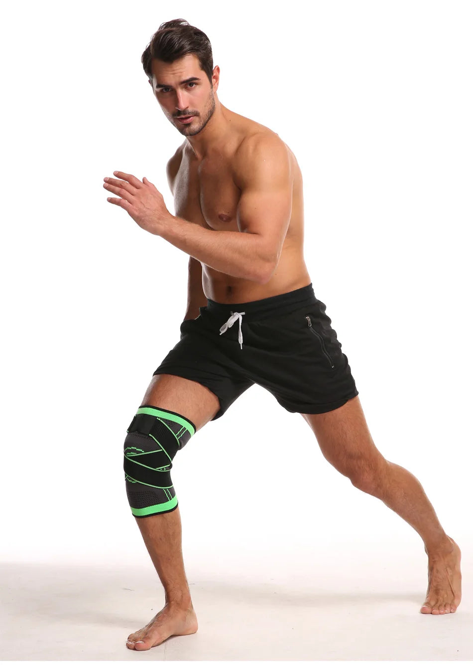 Knee Support, Open-Patella Stabiliser & Fully-Adjustable Neoprene Brace – Sports Injury Protection