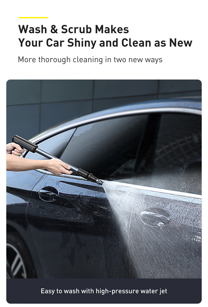 Baseus Clean Guard Nozzle Garden Hose Gun, Spray Gun Garden Hose Nozzle, High Pressure Car Wash Foam Gun Water Washer Cleaner Lance Sprayer Adjustable Water Flow