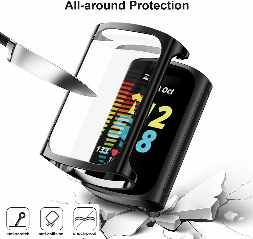 Fitbit Charge 5 TPU 360Â° Full Protection Screen Protector Case Shockproof Cover